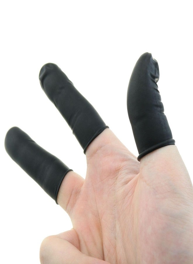 MEETOOT 230PCS 2.4x0.8inch Black Latex Finger Caps Disposable Electronic Maintenance Protective Finger Cots Industrial Electronic Finger Cots for Electronic Repair Handicrafts Industrial Application - Image 4